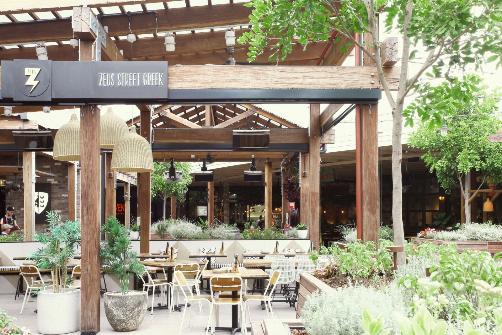 Verwarmd buitenzitje in restaurant Sydney